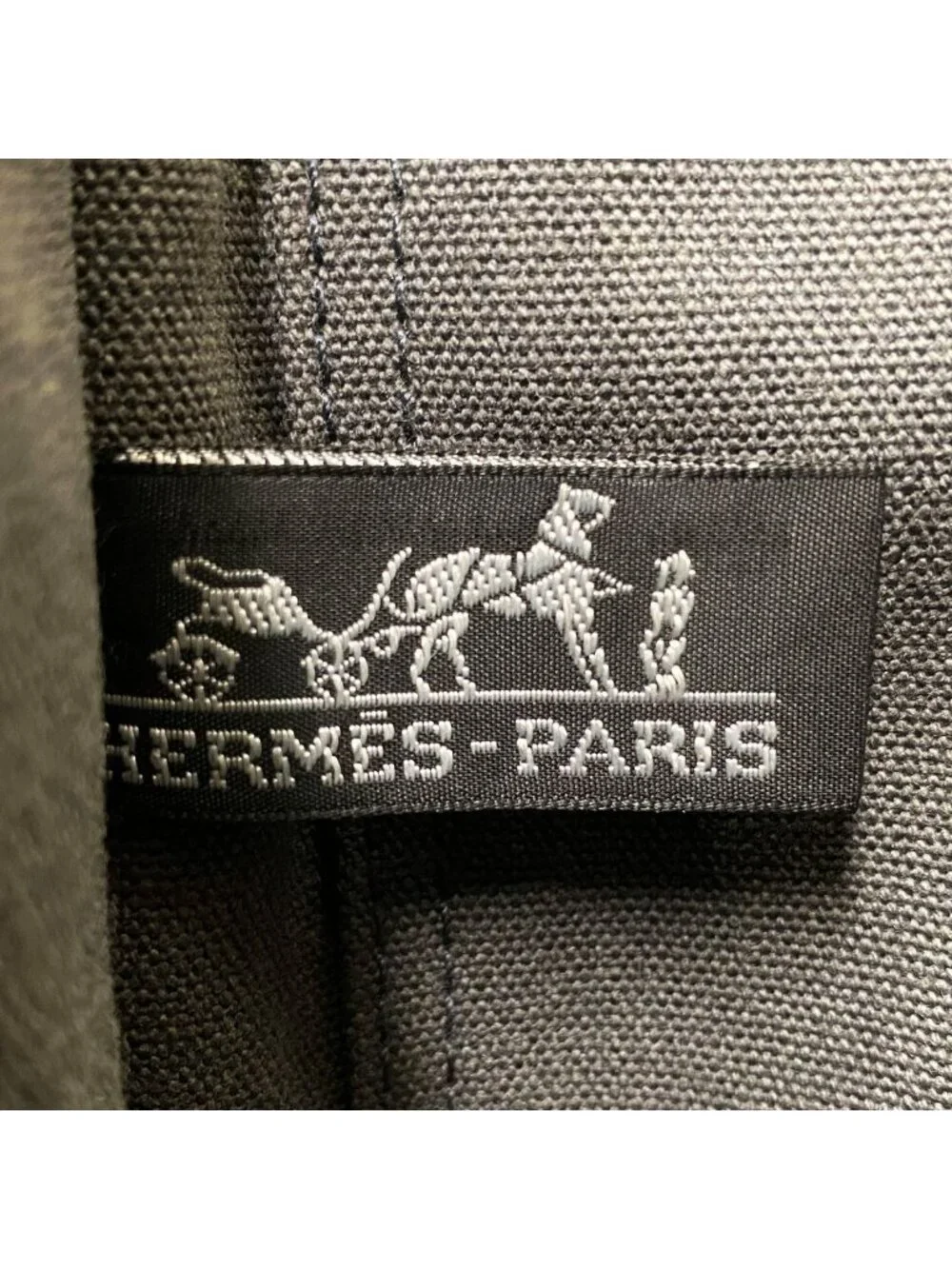 Hermes Tote Fourre Tout PM Canvas Gray Silver